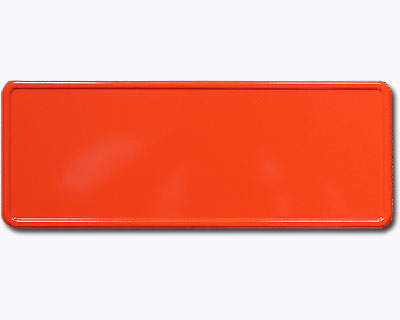 Pram plate orange 300 mm