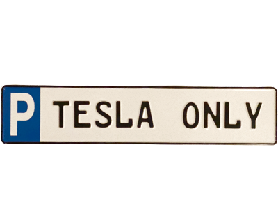 Parking Plate Tesla Only