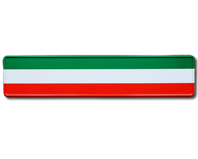 EU-plate Italy flag