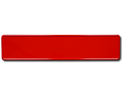 Norwegisches Autoschild rot mit weissem Text 520 x 110 mm