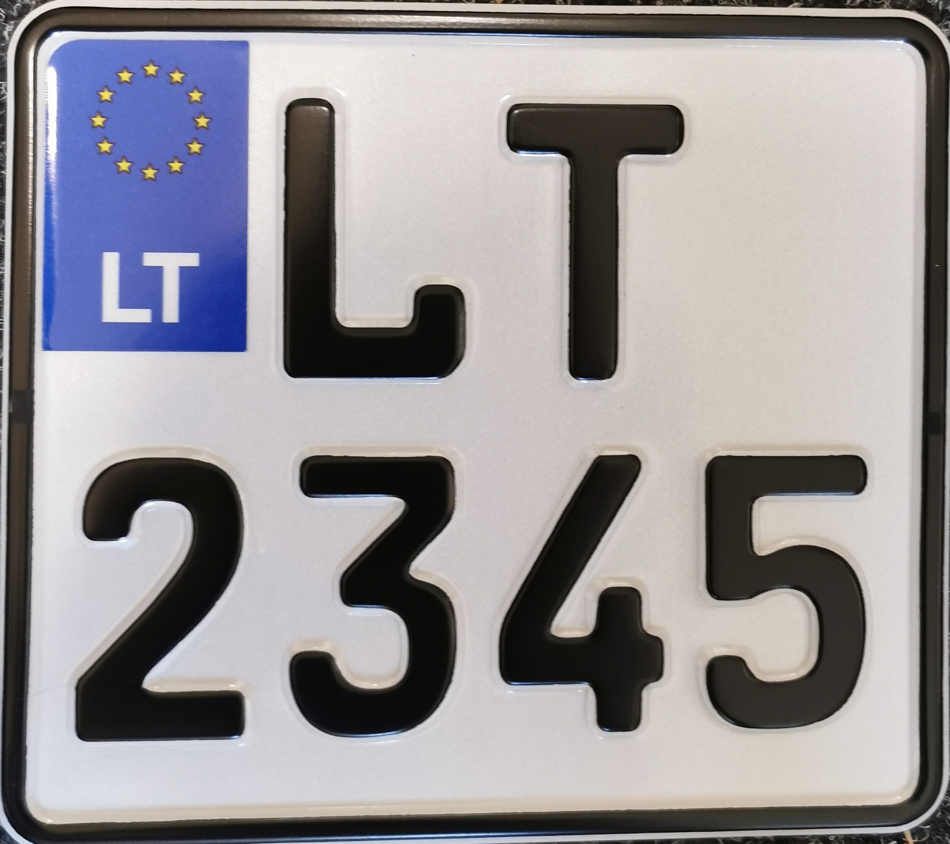 06b. Lithuanian MC plate with EU-sign - 170 x 150 mmNew MC plate