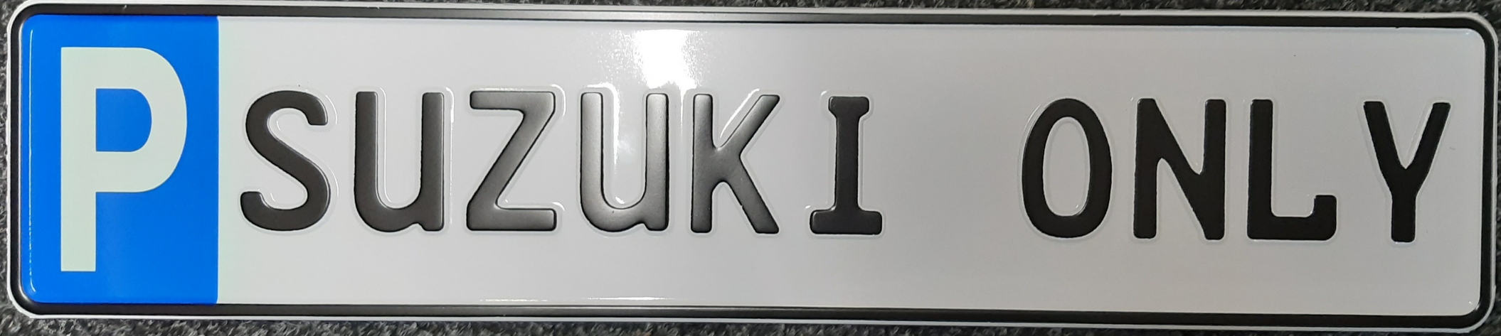 Parking Plate Suzuki Only