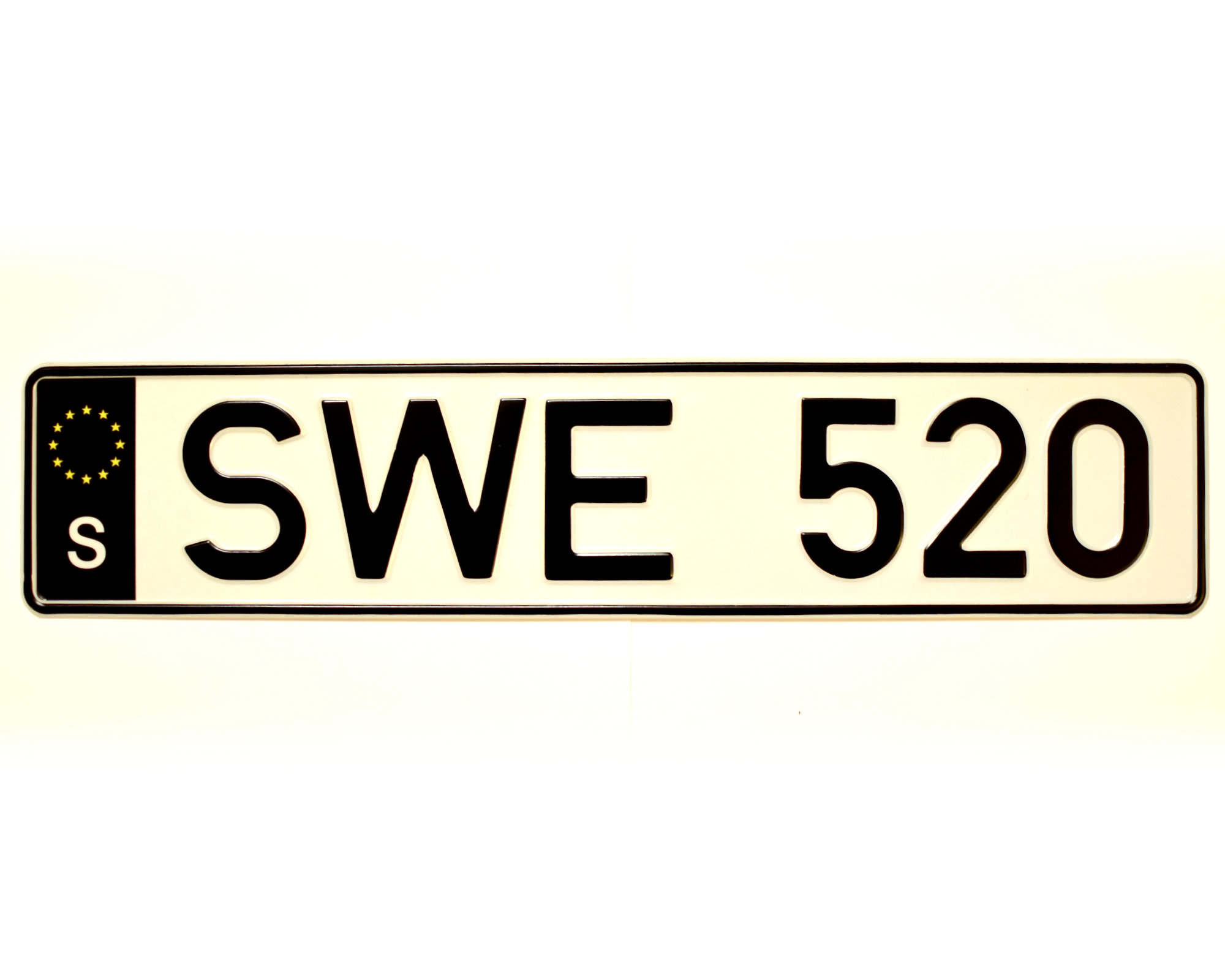 03b. Swedish plate with black EU-sign 520 mm